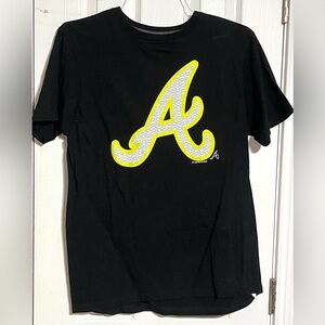 Genuine Merchandise Black Tee with Yellow and White Lettering